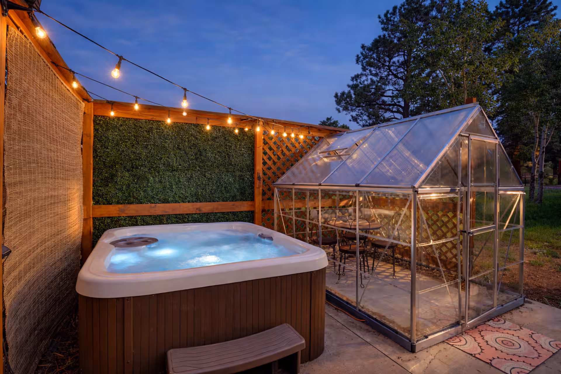 Mountain view from Lowkey A-Frame in the Colorado foothills, near Staunton State Park